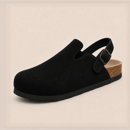 Genuine Suede Backstrap Clogs by Qom
