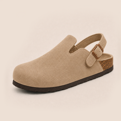 Genuine Suede Backstrap Clogs by Qom