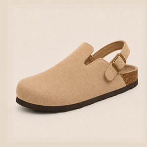 Qom Backstrap Clogs, Genuine Suede