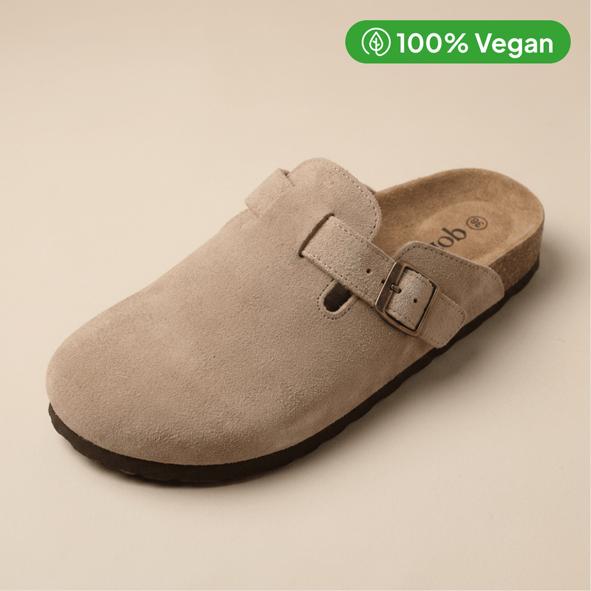 Qom Clogs in Full Vegan Suede