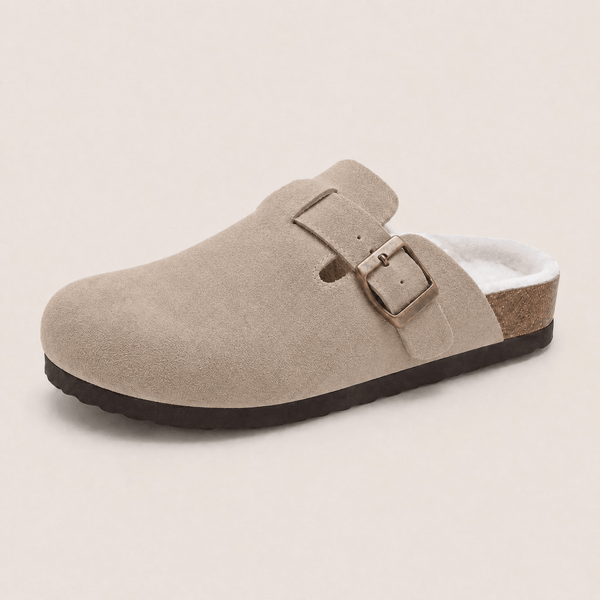 Qom Clogs in Fleece-lined Suede