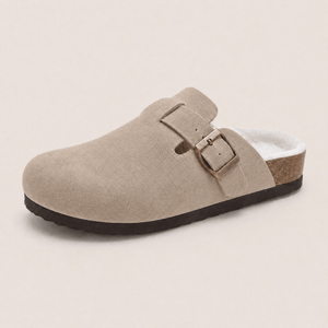 Fur-lined Suede Clogs by Qom